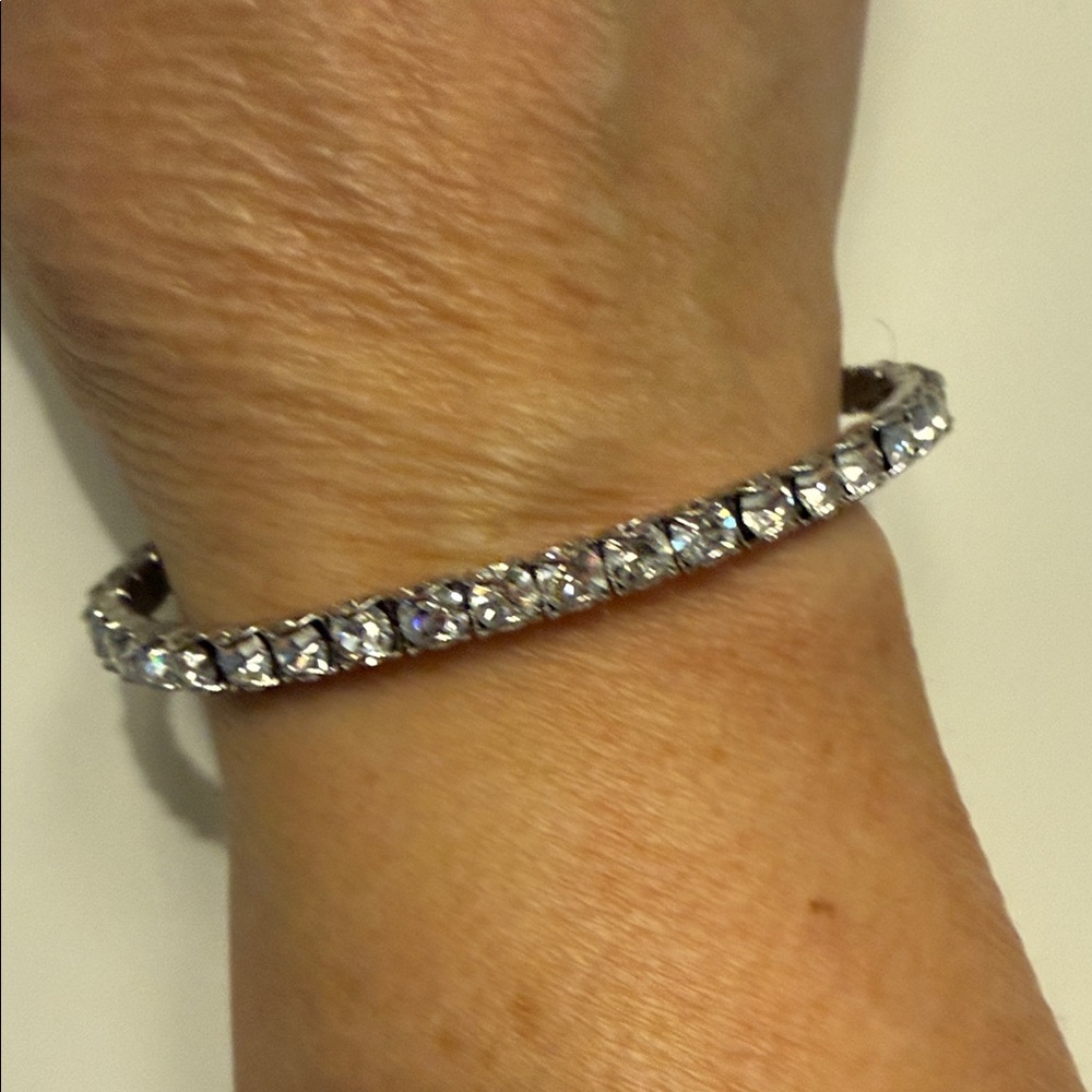 Touchstone Crystal Elegant Silver Bracelet